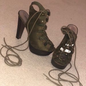 Breckelle’s Strappy Lace-Up Heels